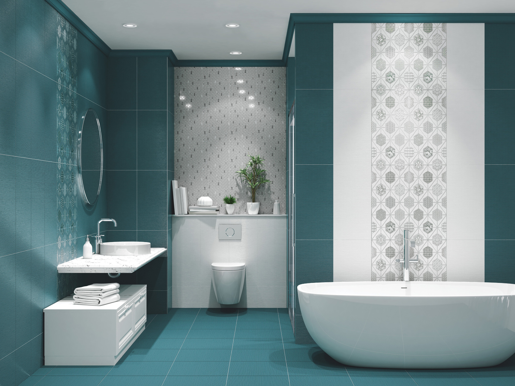 Керамическая плитка Azori Devore Indigo 31,5x63,0