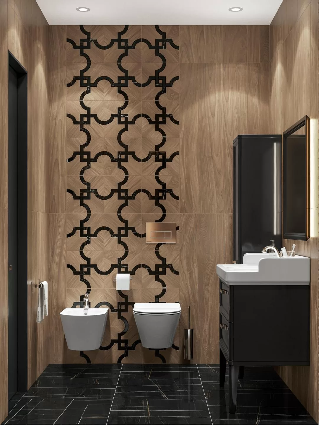 Керамический гранит Kerama Marazzi Монтиони SG526520R коричневый матовый обрезной 20х119,5