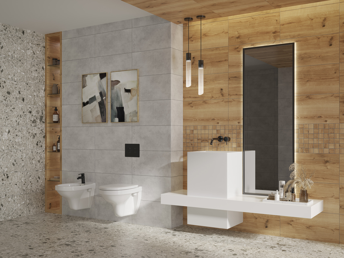 Керамический гранит Cersanit Space серый А16336 (SC4L092) 29,7х59,8