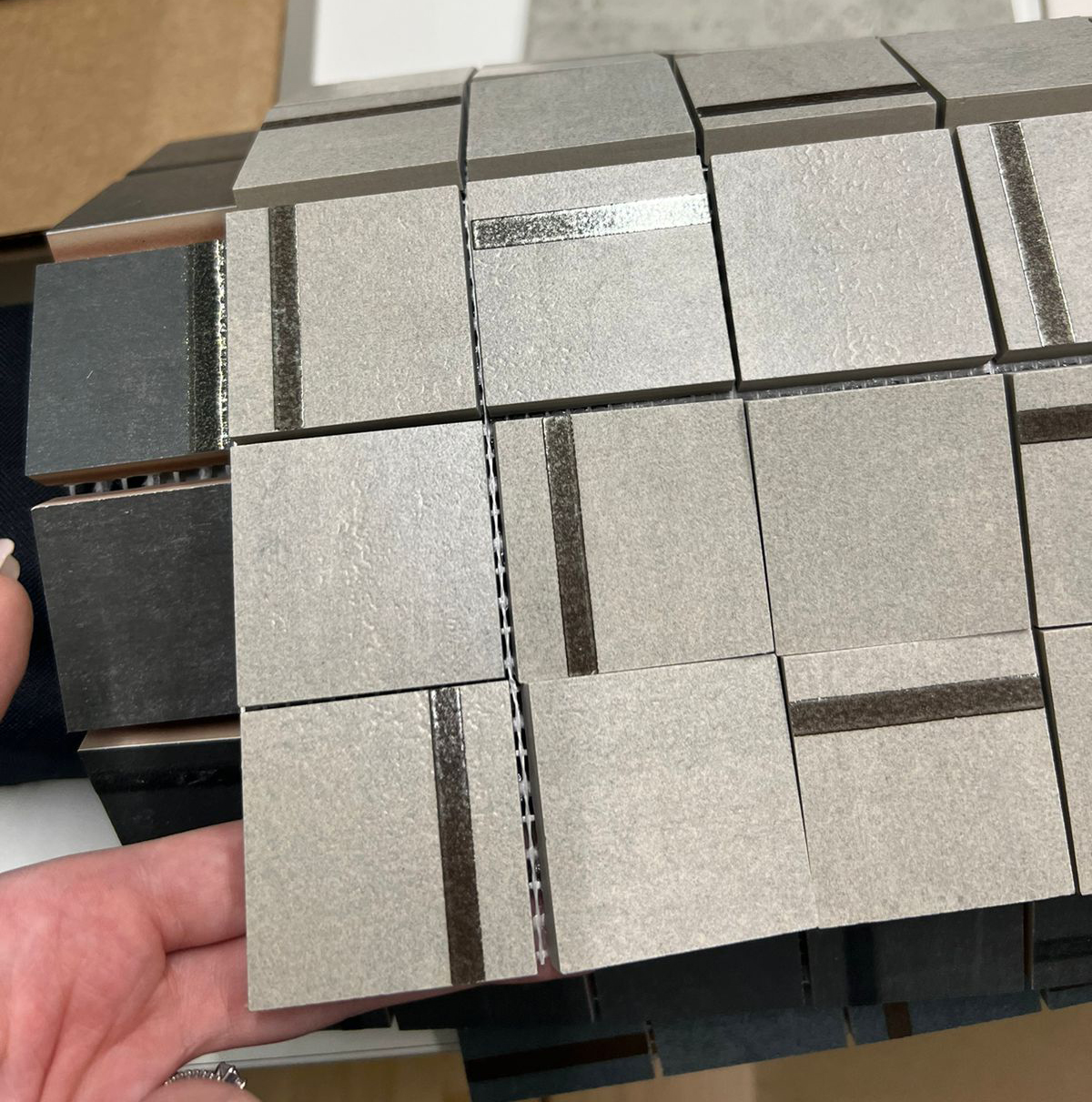 Керамический декор Kerama Marazzi SG640120\MM Гварди 2 мозаичный серый светлый матовый обрезной 30х30