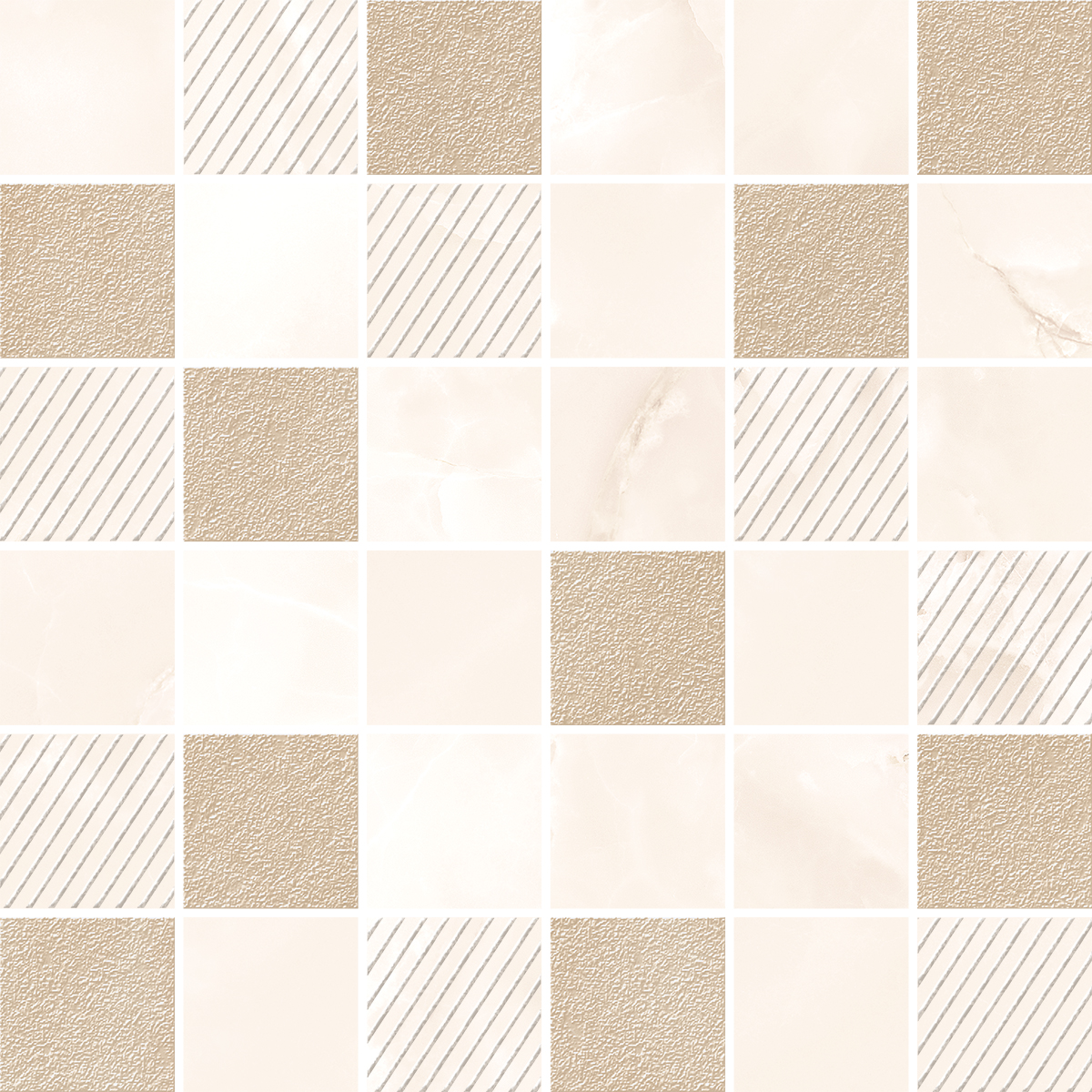 Керамическая мозаика Azori Opale Beige Mosaic 30x30