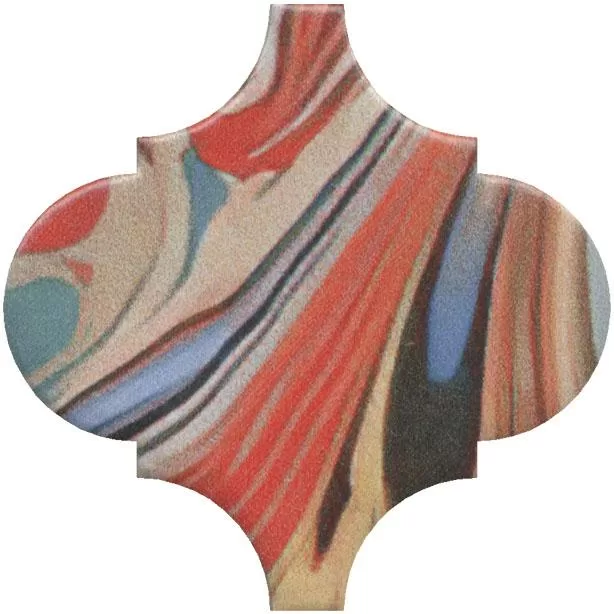 Керамический декор Kerama Marazzi Арабески Венеция красный матовый 6,5x6,5