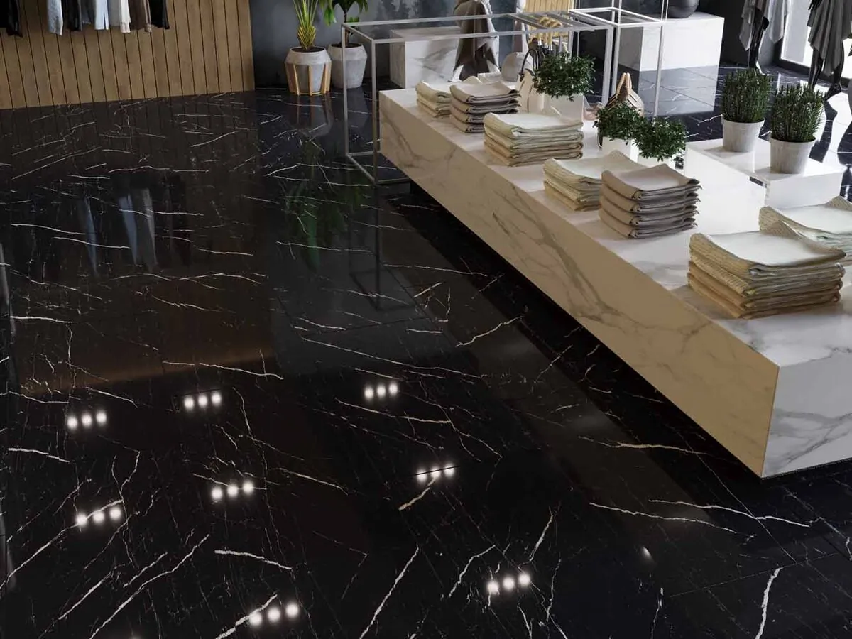 Керамический гранит Estima Marble Onlygres MOG 602 Black полированный 60х120