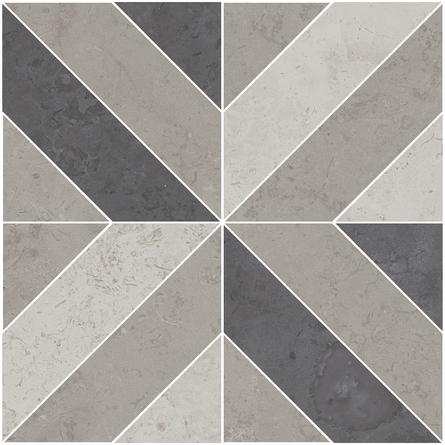 Керамический декор Про Лаймстоун ID124T серый матовый 60x60 (ст.арт.  ID124)