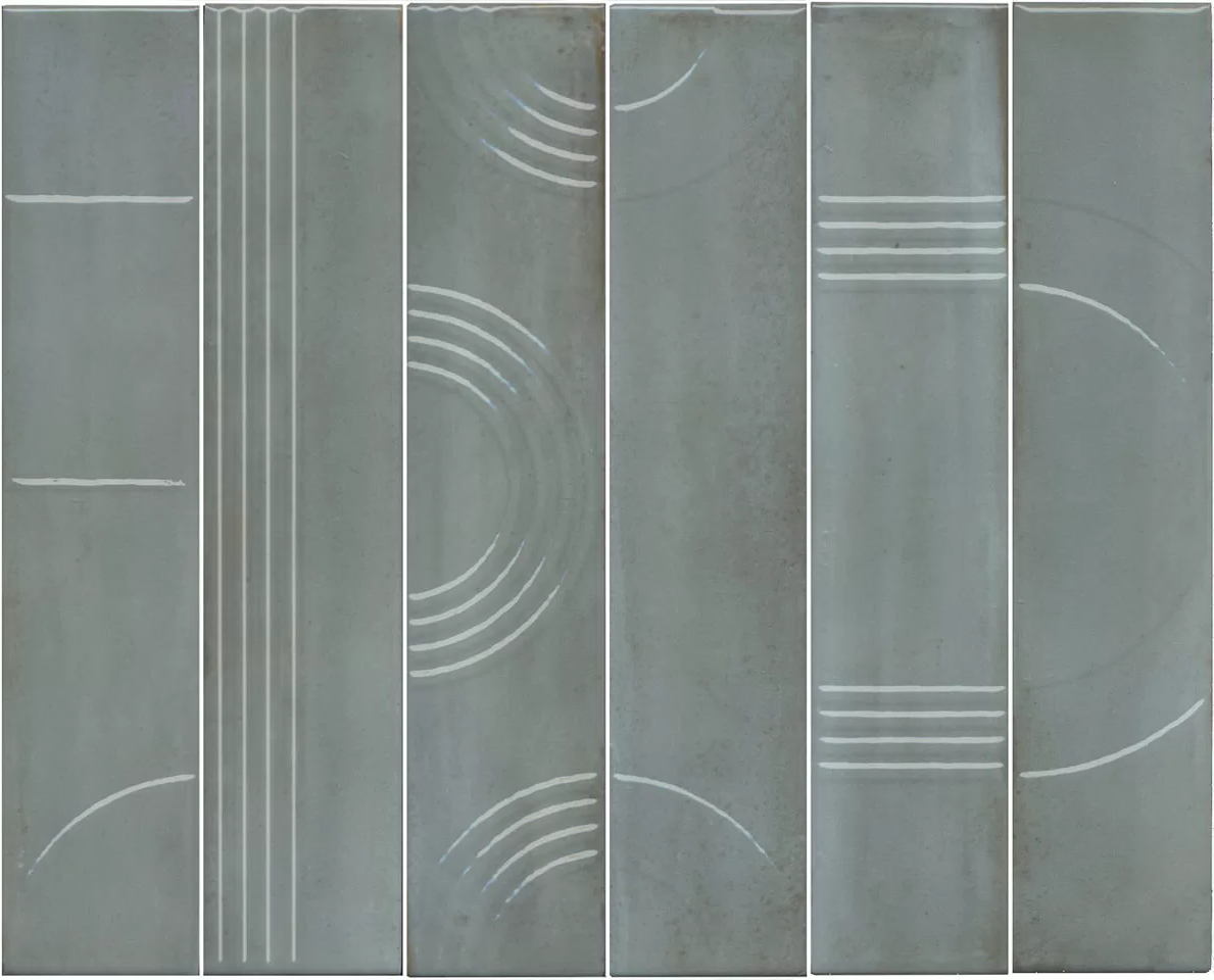 Керамическое панно Kerama Marazzi Мажорель голубое глянцевое (из 6 частей 6х28.5) 36x28.5