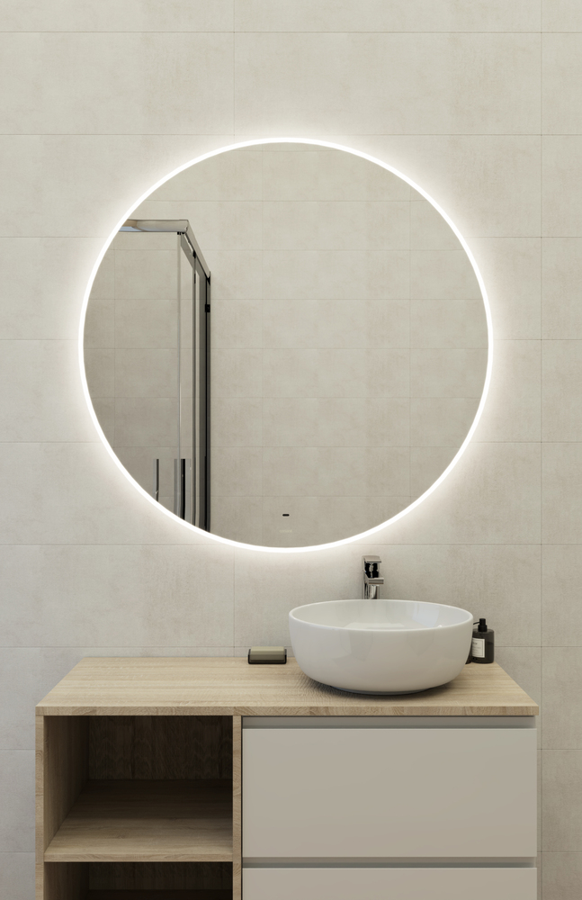 Зеркало ECLIPSE Fusion 100x100 с подсветкой круглое