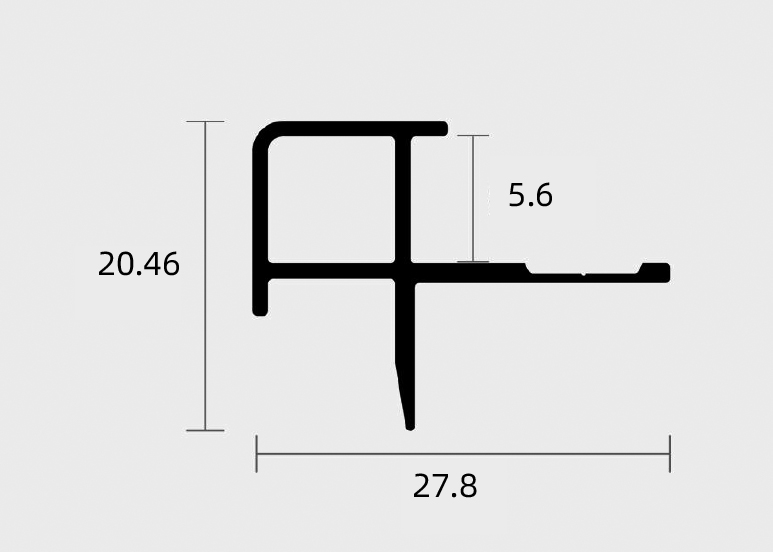 Профиль для бамбуковых панелей Bonaparte Black-501 угловой наружный