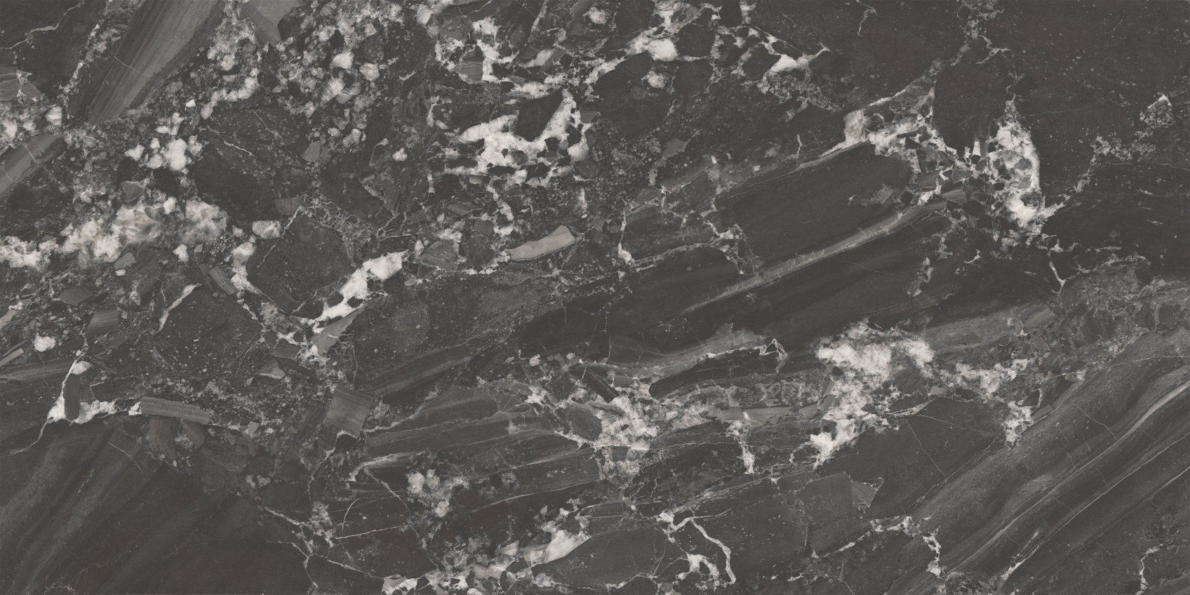 Керамический гранит Kerama Marazzi Риальто чёрный лаппатированный обрезной 80x160 в Уфе — купить с доставкой | Nova