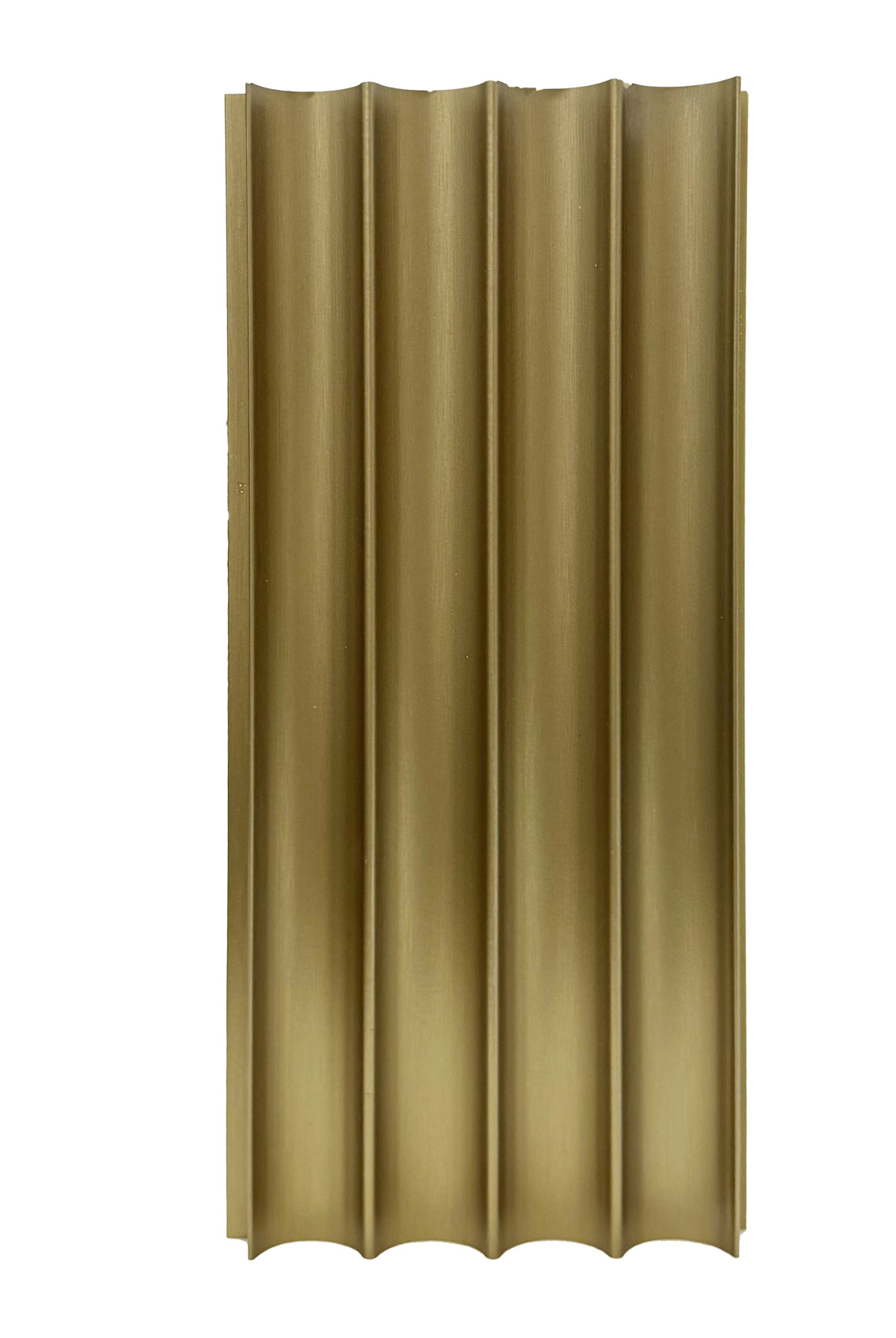 Бамбуковая панель Bonaparte рифленая Wave gold metal 2800*100*15 (1шт=0,28 кв.м.)