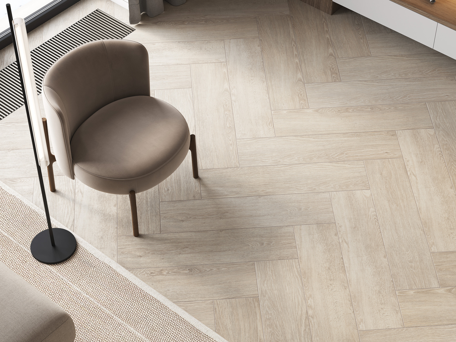 Керамический гранит Cersanit Woodberry светло-серый ректификат рельеф A17757 21,8x89,8