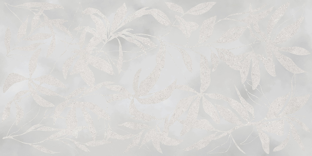 Керамический гранит Vitra ArtWall Цветы Серый Матовый 60х120