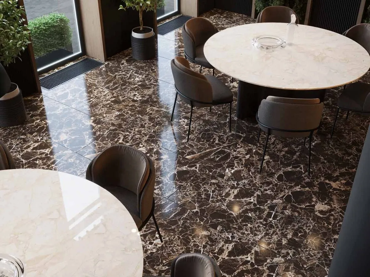 Керамический гранит Estima Marble Onlygres MOG 402 Dark Brown полированный 60х120