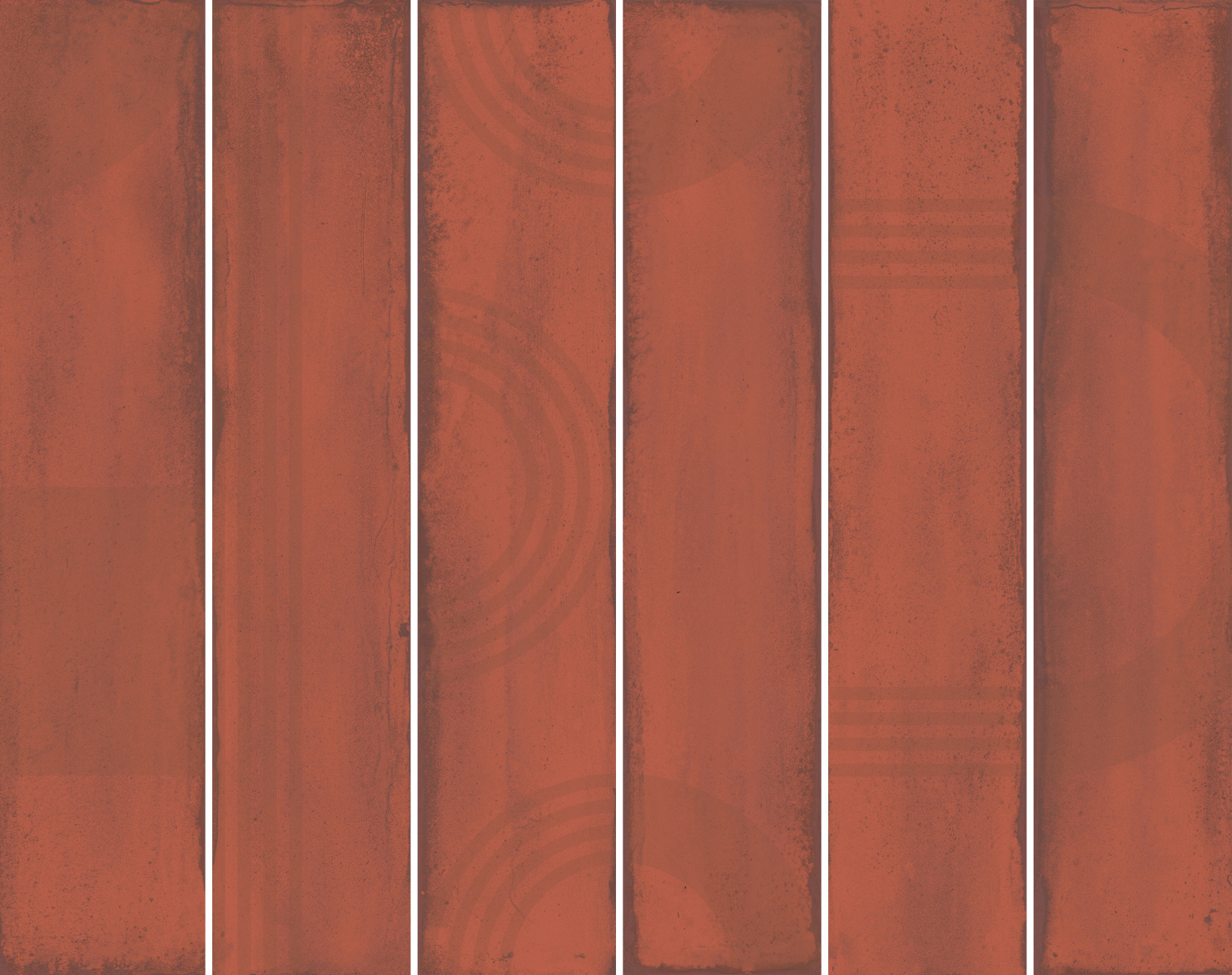 Керамическое панно Kerama Marazzi Мажорель красное глянцевое (из 6 частей 6х28.5) 36x28.5