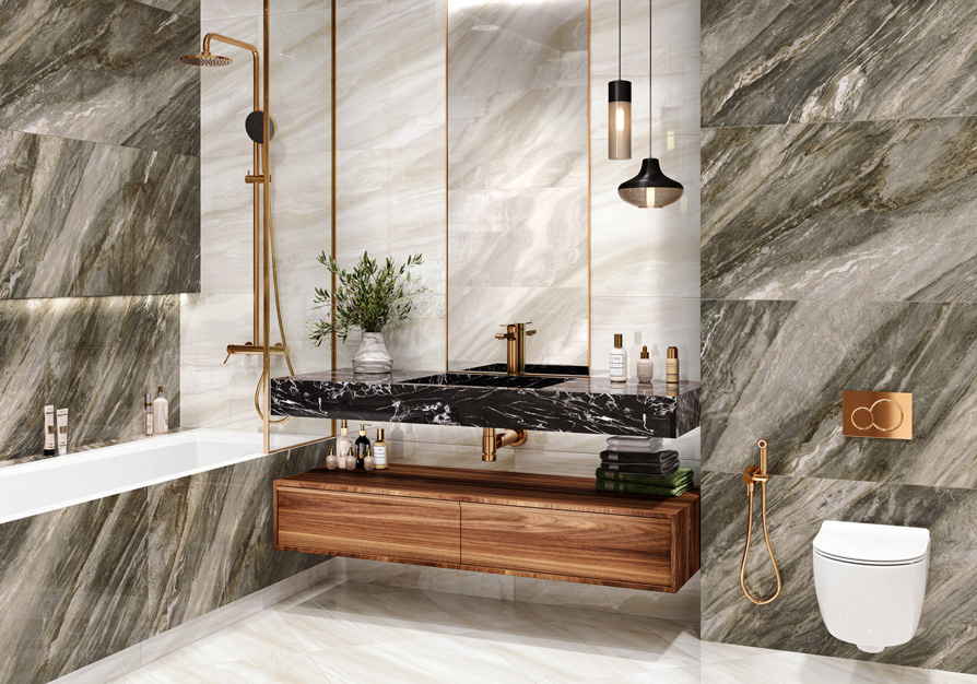 Керамический гранит Davinci Gold суперполированный 60х120 60120DVN31HG