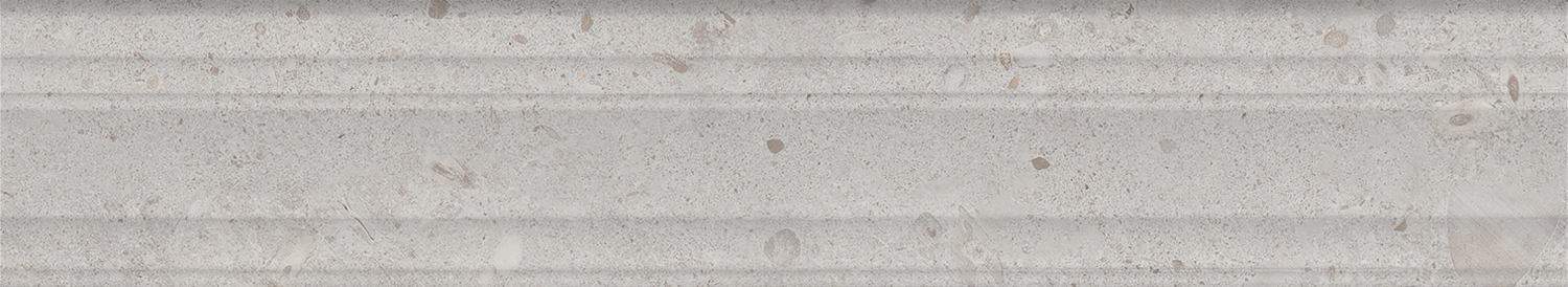 Керамический бордюр Kerama Marazzi Риккарди BLF010R серый светлый матовый структура обрезной 40x7,3