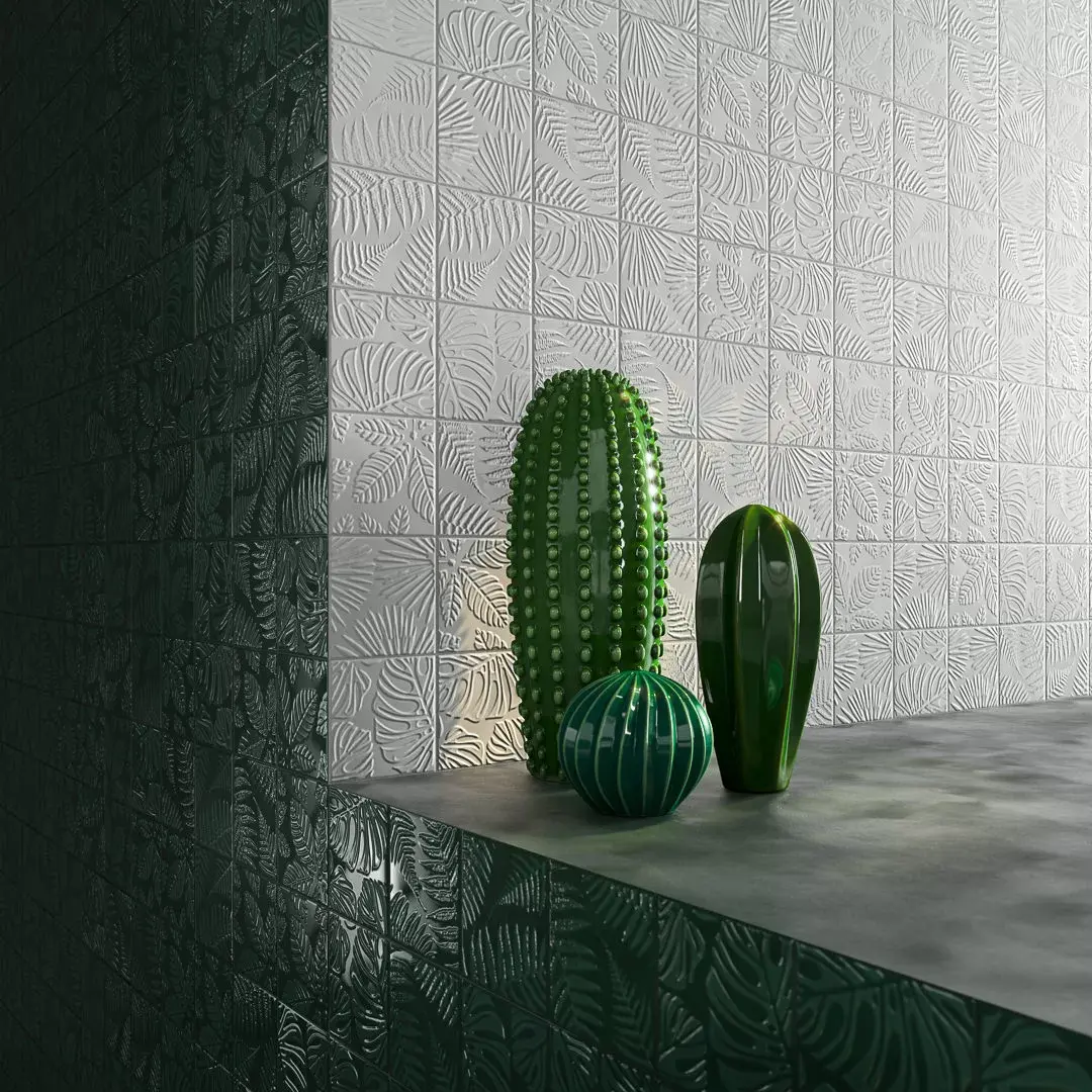 Керамический декор Kerama Marazzi Агдаль 4 белый матовый структура 15x15x0,9