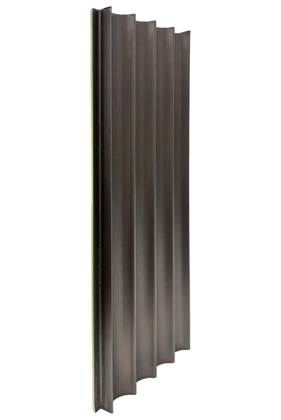 Бамбуковая панель Bonaparte рифленая Wave dark metal 2800*100*15 (1шт=0,28 кв.м.)