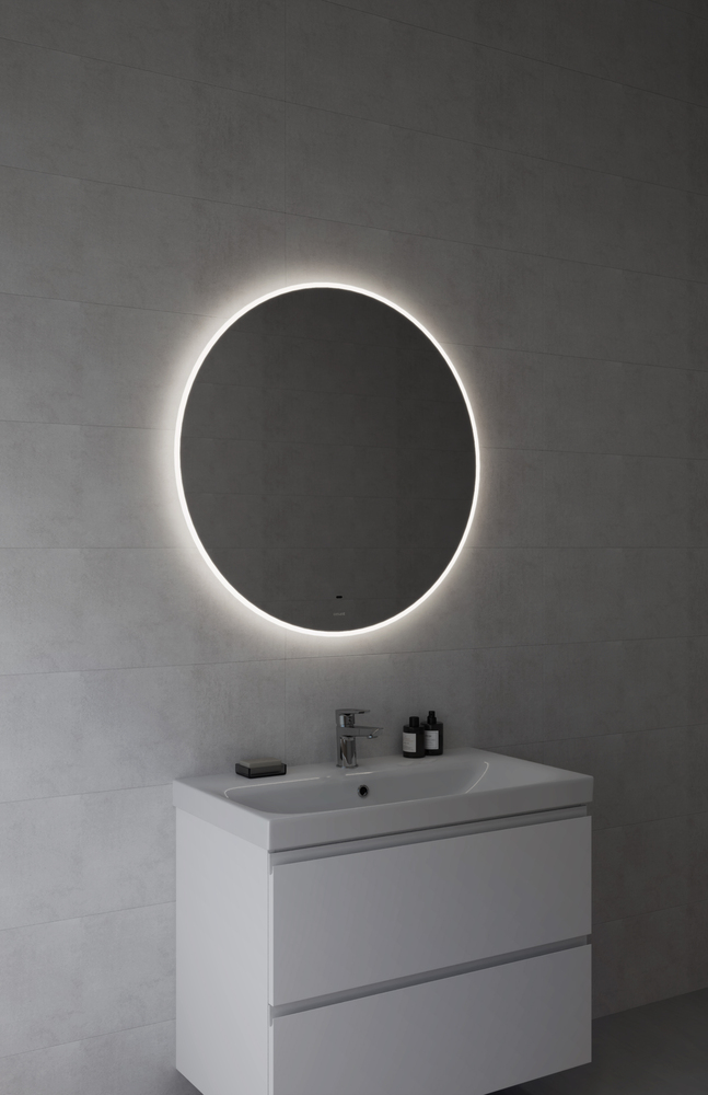 Зеркало ECLIPSE Fusion 80x80 с подсветкой круглое