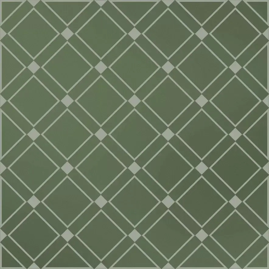 Керамический декор Kerama Marazzi Бахия 1 зеленый глянцевый 9,8x9,8x0,7