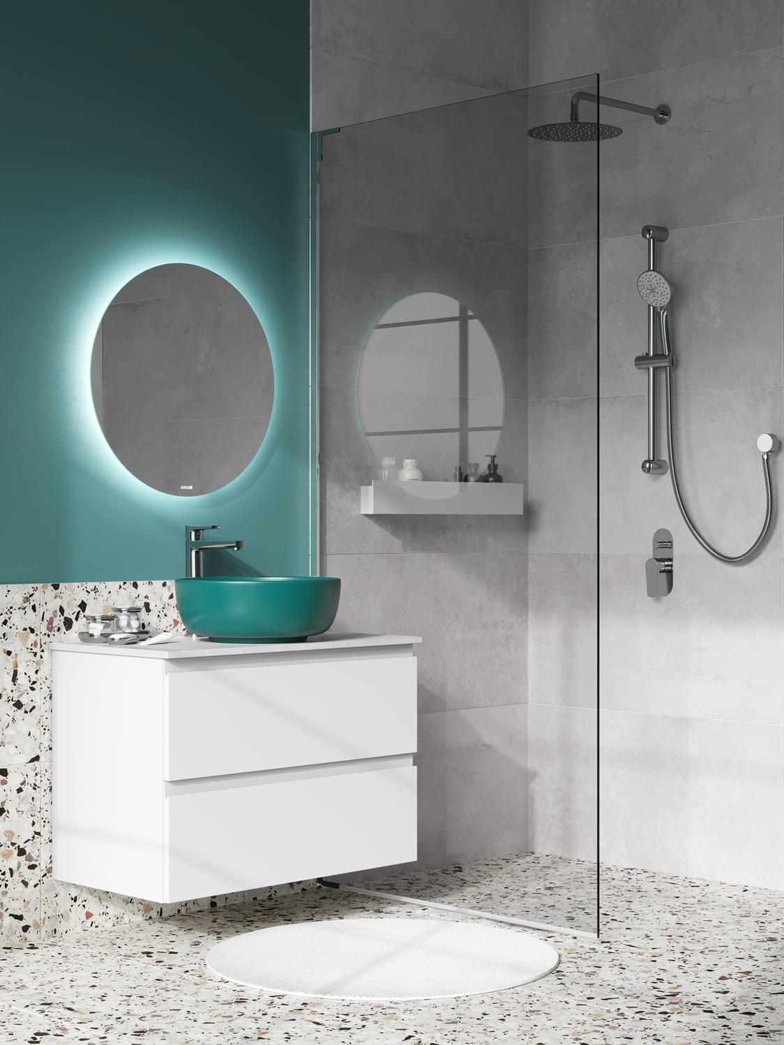 Зеркало ECLIPSE smart 60x60 в черной рамке