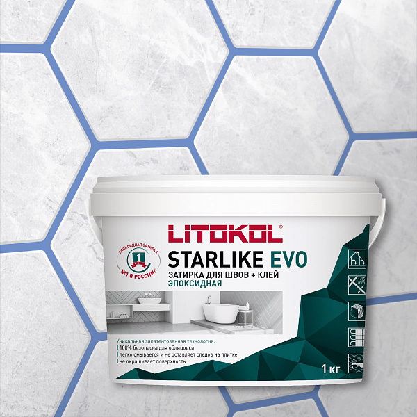 Затирка STARLIKE EVO S.330 Blu Avio 1 кг в Уфе — купить с доставкой | Nova