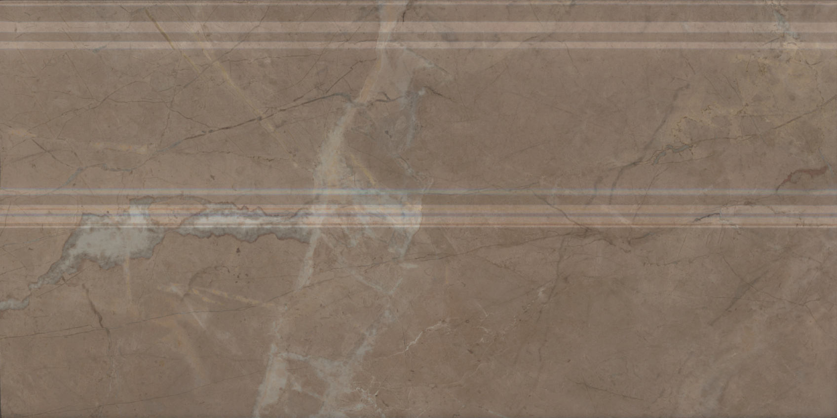 Керамический плинтус Kerama Marazzi Серенада FMA032R бежевый темный глянцевый обрезной 30x15 в Уфе — купить с доставкой | Nova