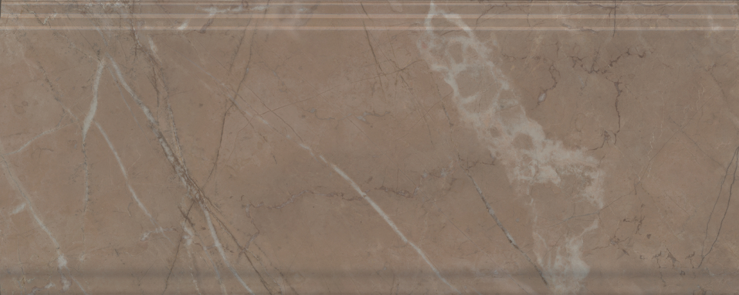 Керамический бордюр Kerama Marazzi Серенада BDA027R бежевый темный глянцевый обрезной 30x12 в Уфе — купить с доставкой | Nova