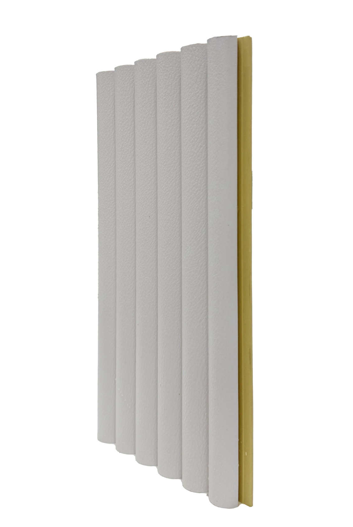 Бамбуковая панель Bonaparte рифленая Pipe white skin 2800*123*15 (1шт=0,3444 кв.м.)