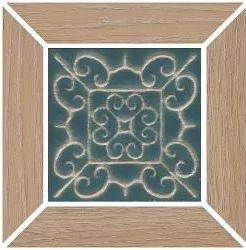 Керамический Декор ID158 Тровазо наборный бежевый тёмный матовый 13х13