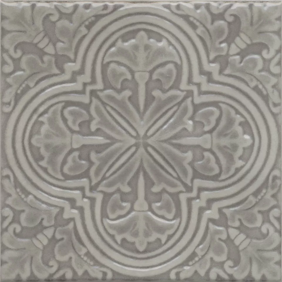 Керамический декор Kerama Marazzi Фес серый глянцевый 15x15