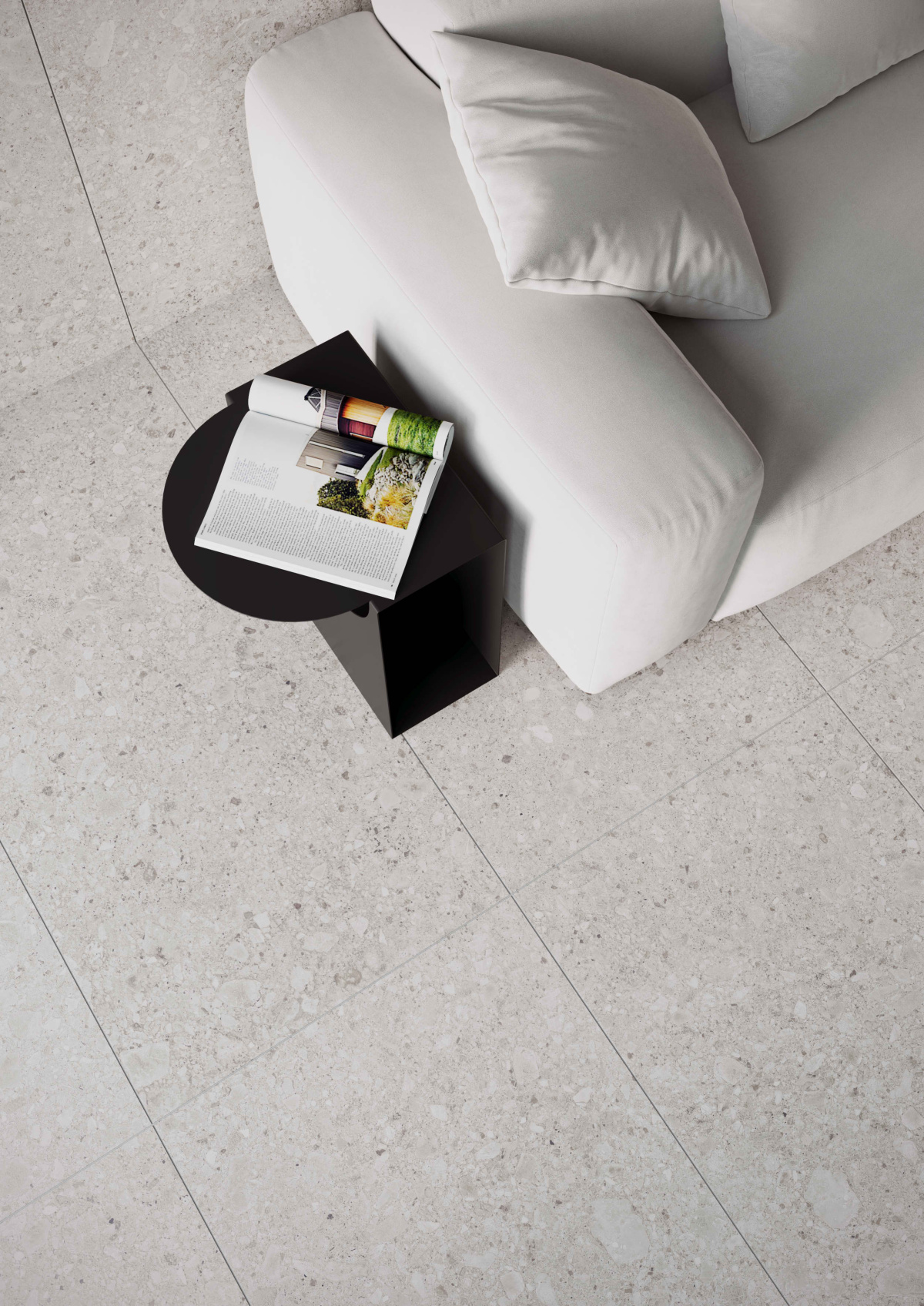 Керамический гранит Lasselsberger Ceramics Иней 6493-0136 60х120 серый