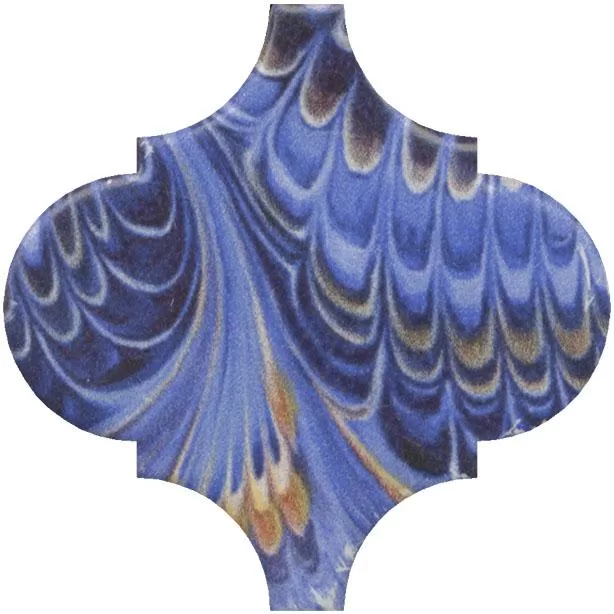 Керамический декор Kerama Marazzi Арабески Венеция синий матовый 6,5x6,5