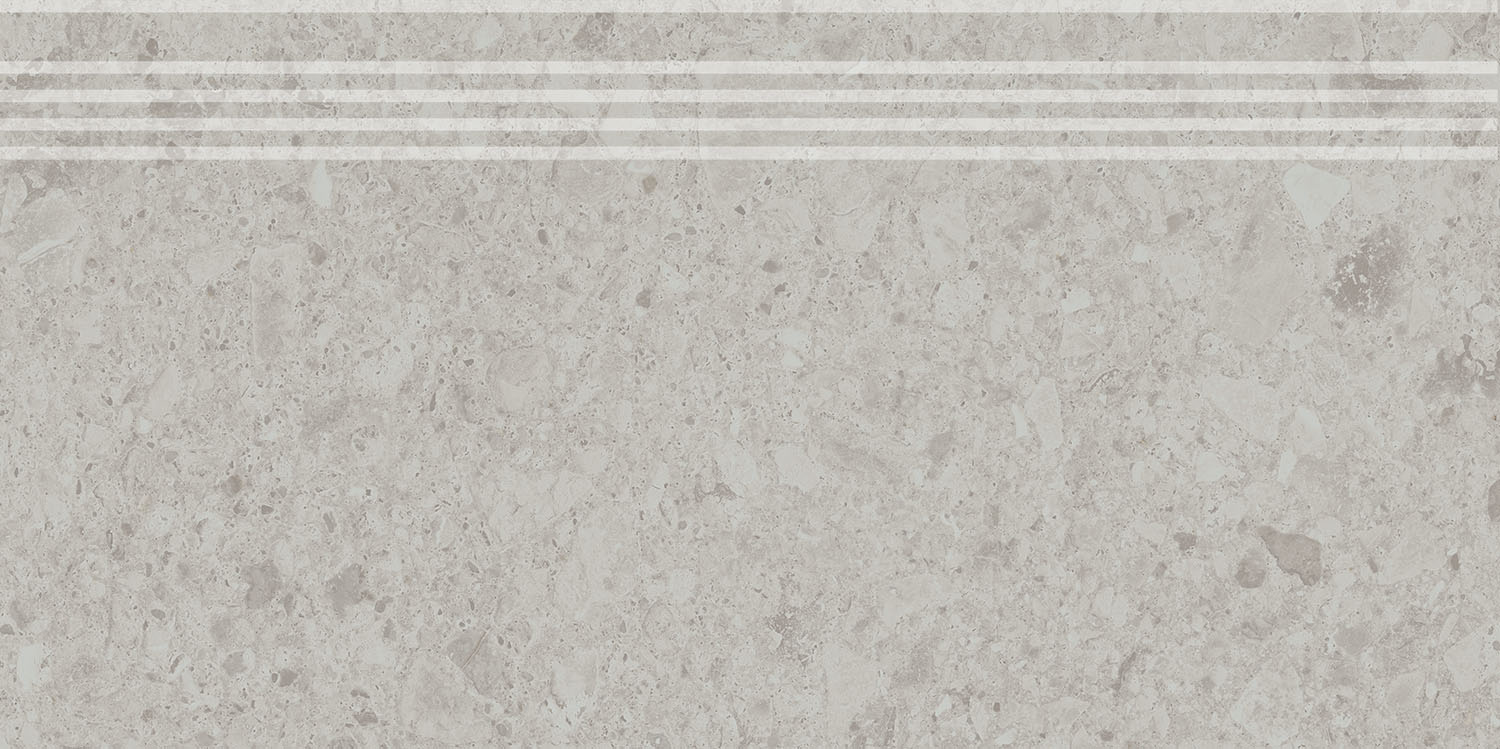 Керамическая ступень Kerama Marazzi Чеппо ди Гре серая светлая матовая обрезная 30x60 в Уфе — купить с доставкой | Nova