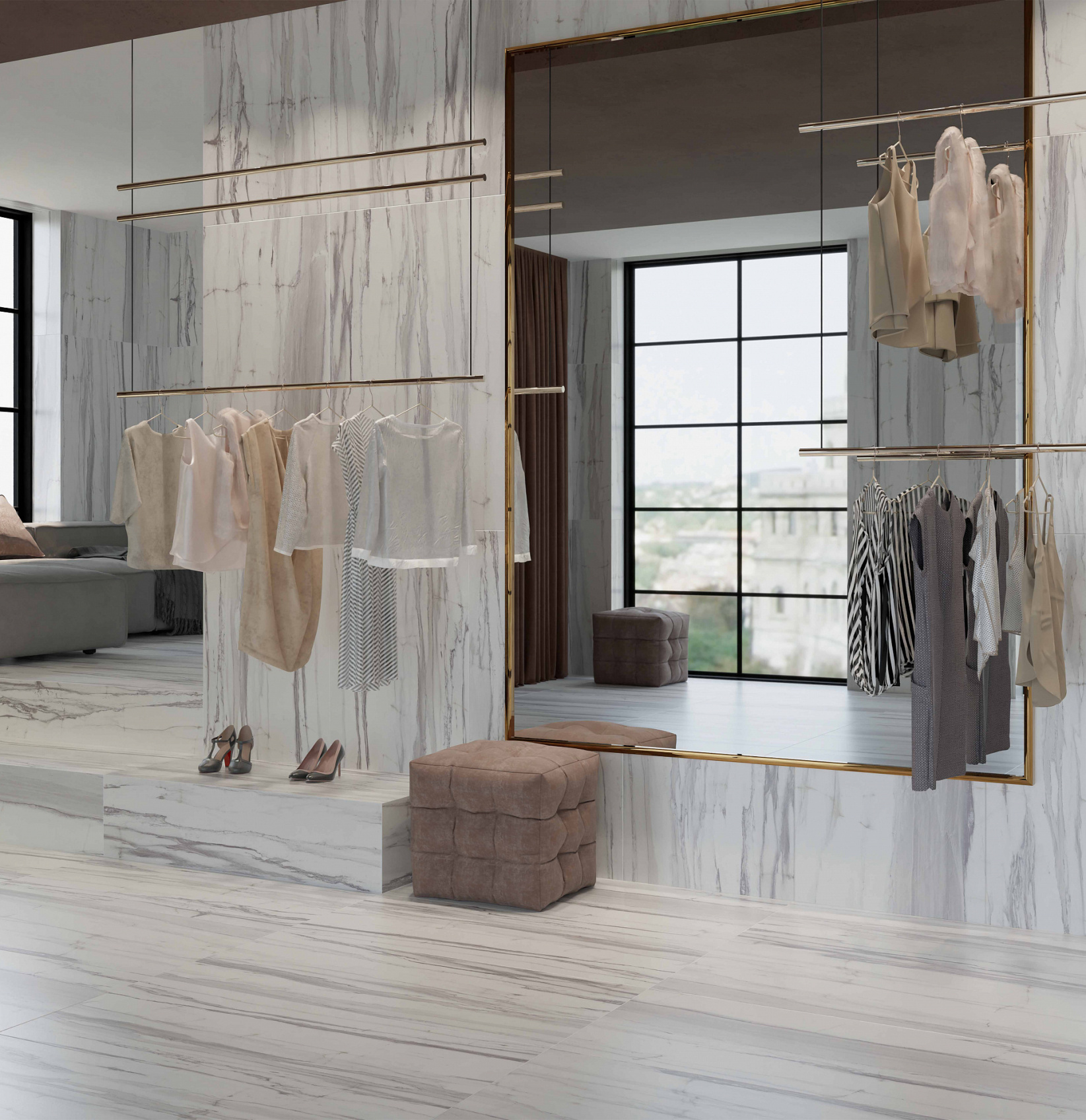 Керамический гранит Axima Calgary белый 60х120