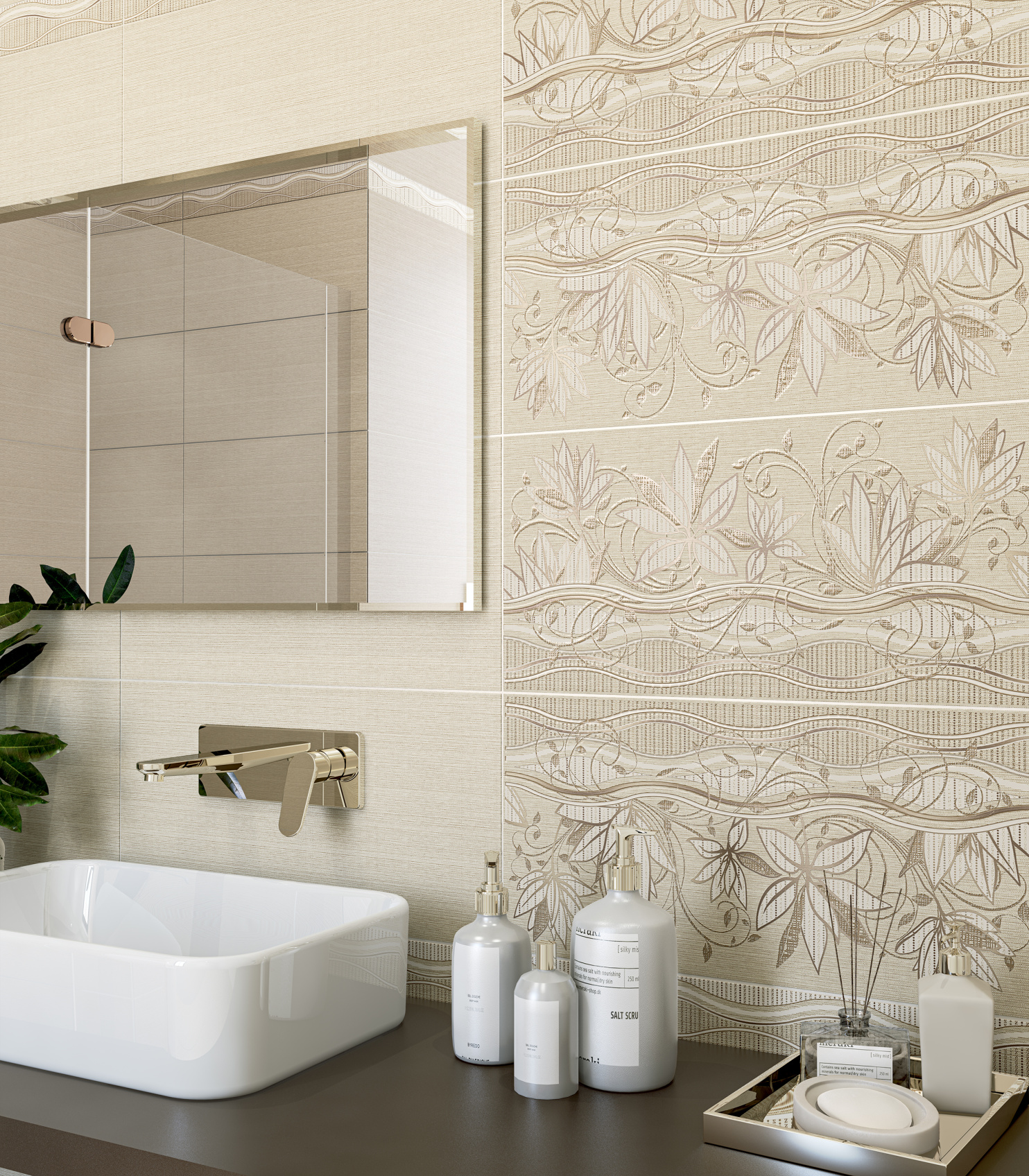 Керамический декор Azori Romanico Flora 31,5x63,0