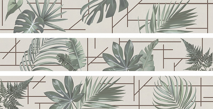 Комплект керамических бордюров Azolla 121,5x6,2