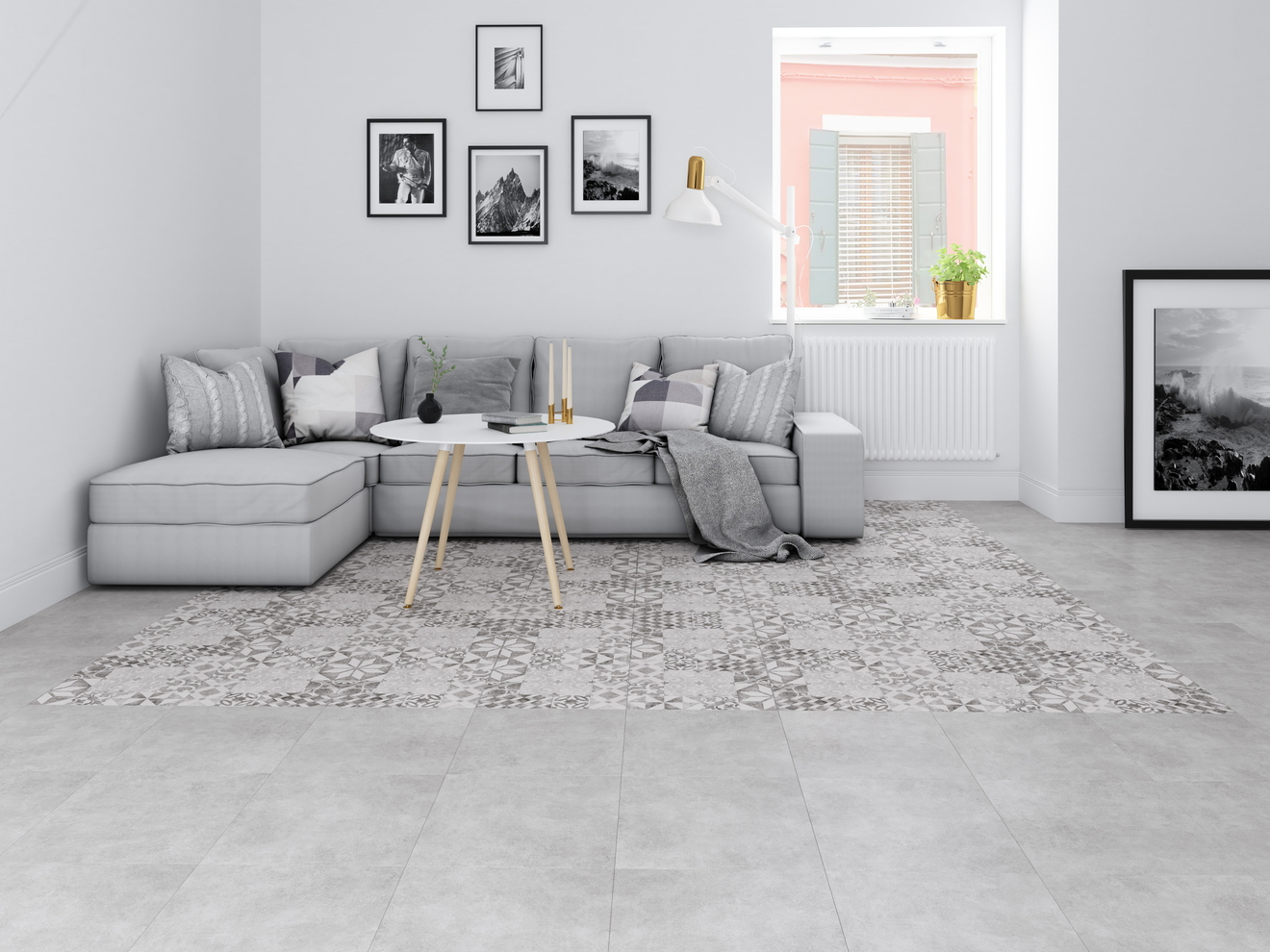 Керамический гранит Cersanit Raven серый RE4R092 42x42