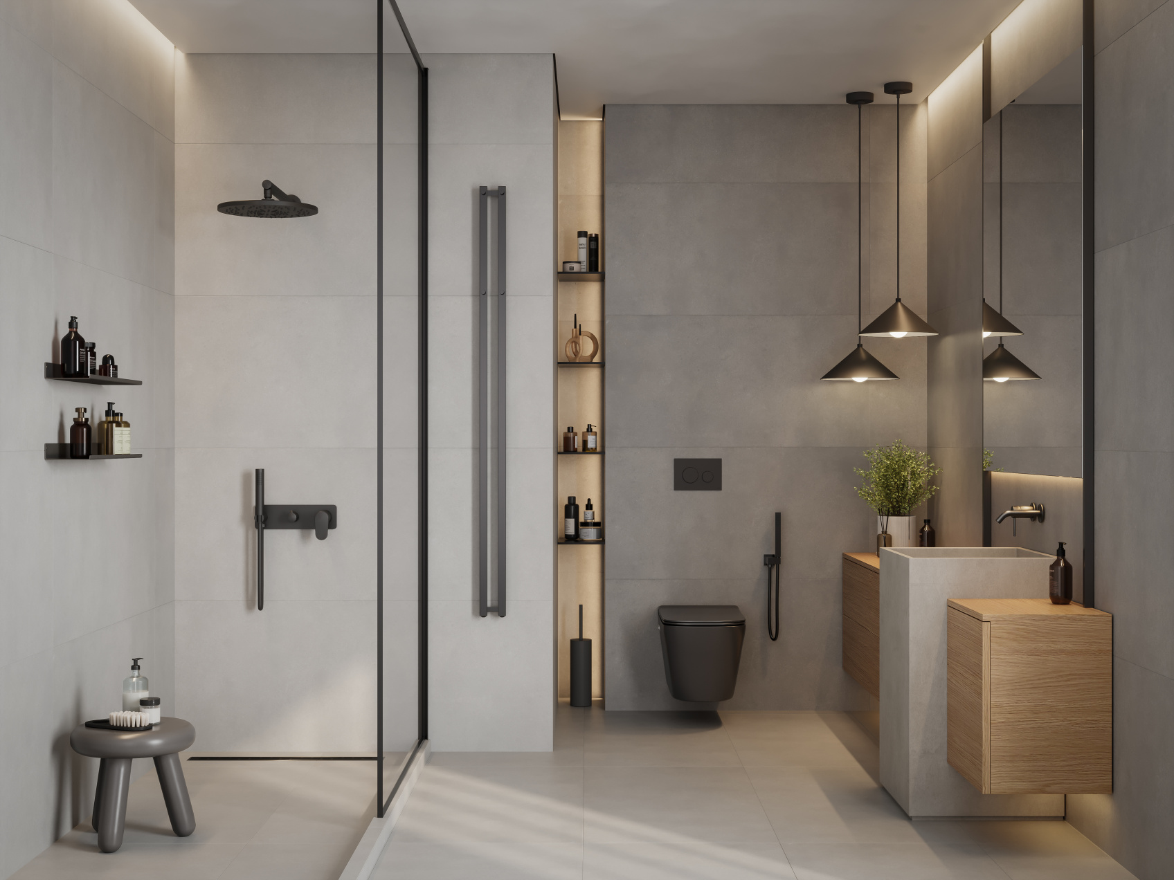 Керамический гранит Gracia Ceramica Beton grey PG 01 матовый 600х1200
