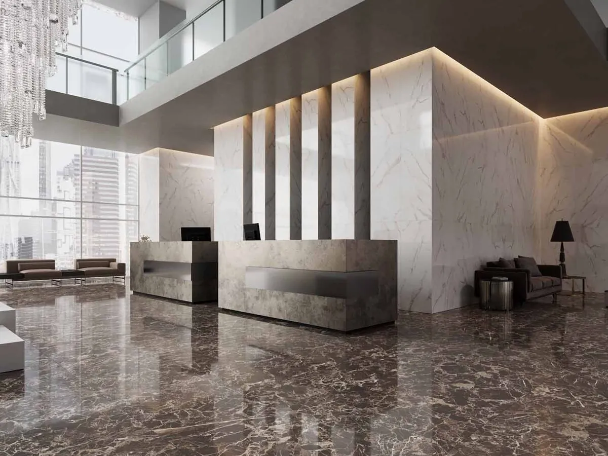 Керамический гранит Estima Marble Onlygres MOG 402 Dark Brown полированный 60х120