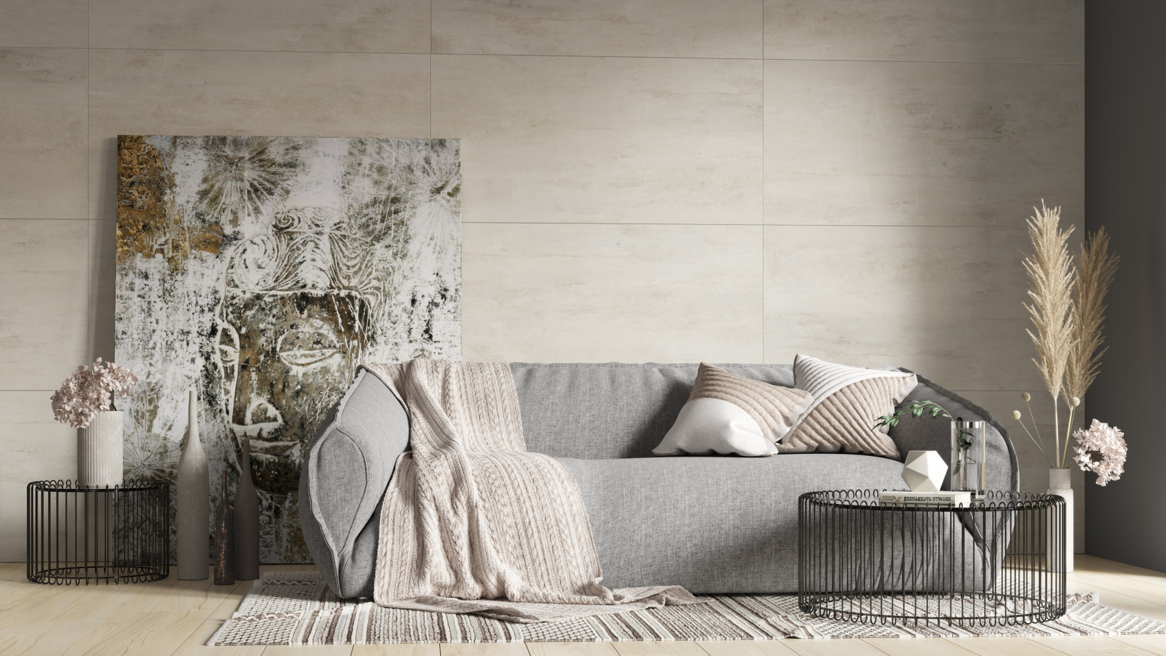 Керамический гранит Kerranova Elevator бежевый K-2010/MR матовый 600х1200