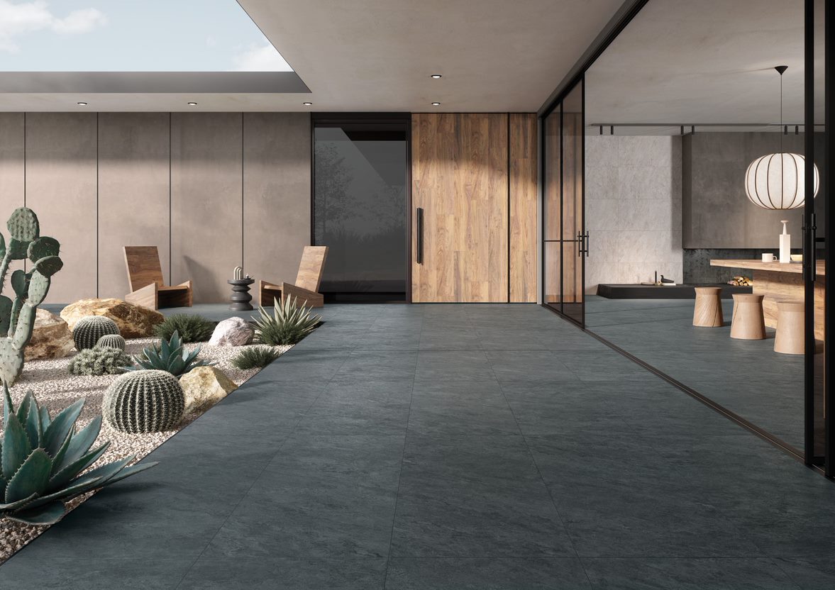 Керамический гранит Vitra Quarstone K951812R/K948044R Антрацит Матовый 60х60