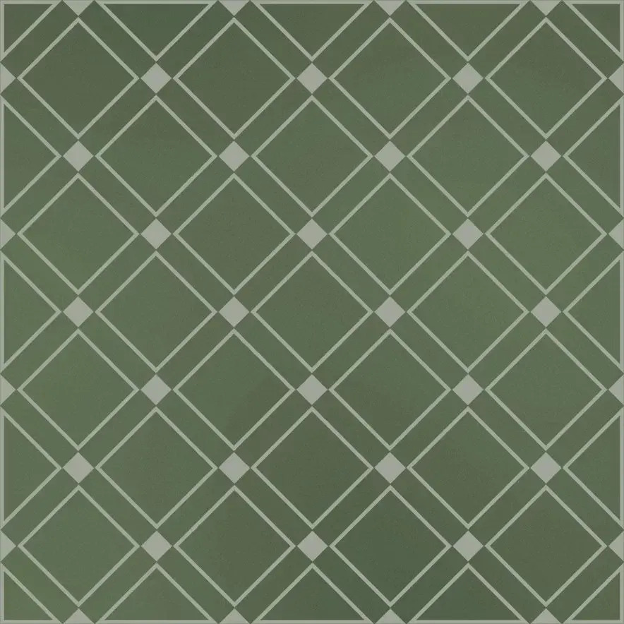Керамический декор Kerama Marazzi Бахия 1 зеленый глянцевый 9,8x9,8x0,7