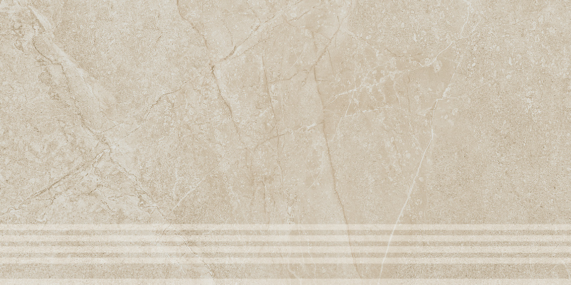 Керамическая ступень Kerama Marazzi Эстерель бежевый светлый матовый обрезной 30x60x0,9