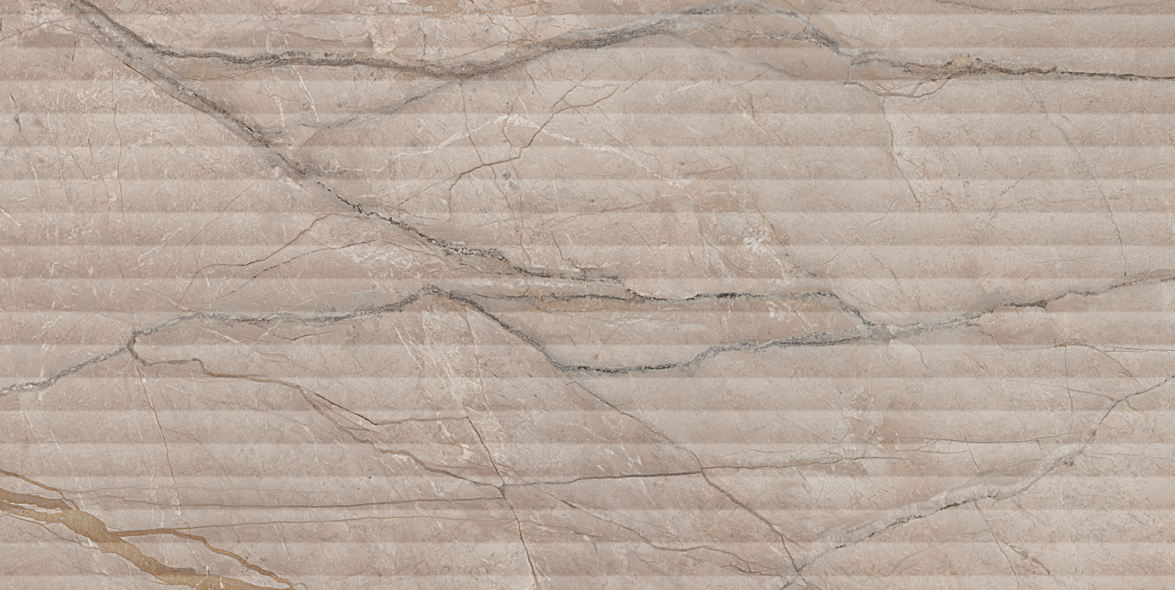 Керамическая плитка Kerama Marazzi Ифран бежевая светлая глянцевая структура обрезная 60x119.5x1