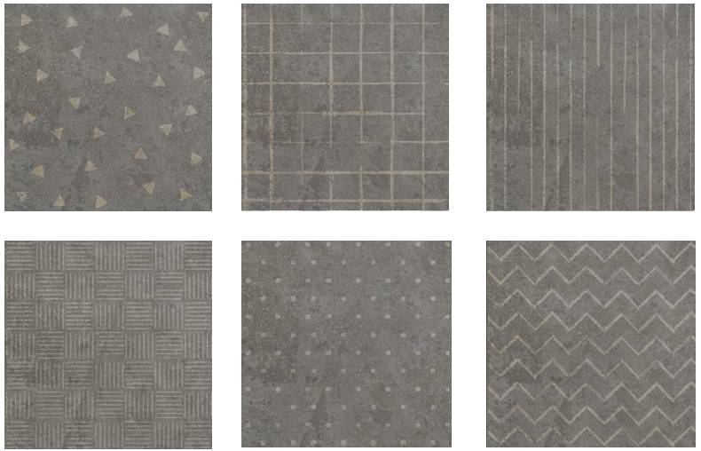 Керамическая плитка Axima Адажио серая орнамент 20x20