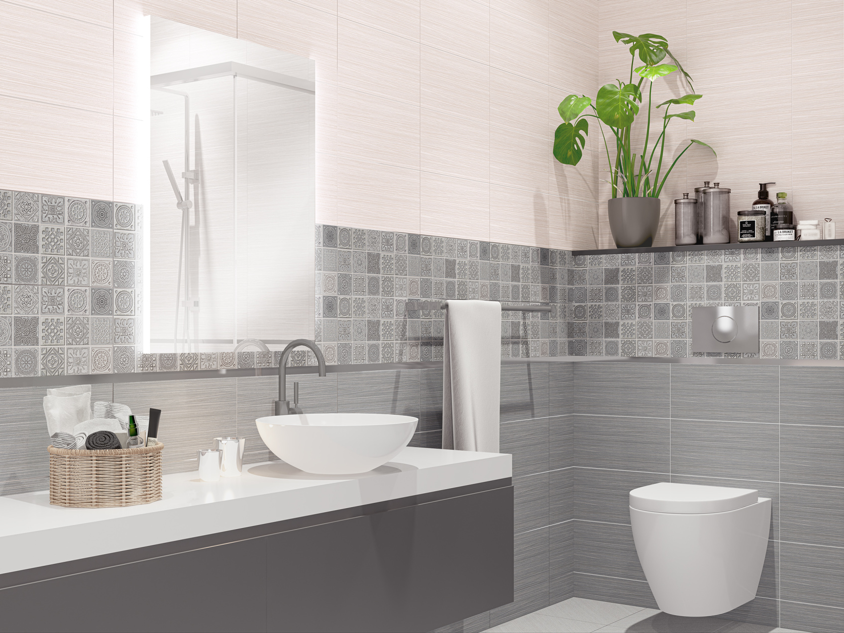 Керамическая плитка Azori Grazia Grey 20,1 х 40,5