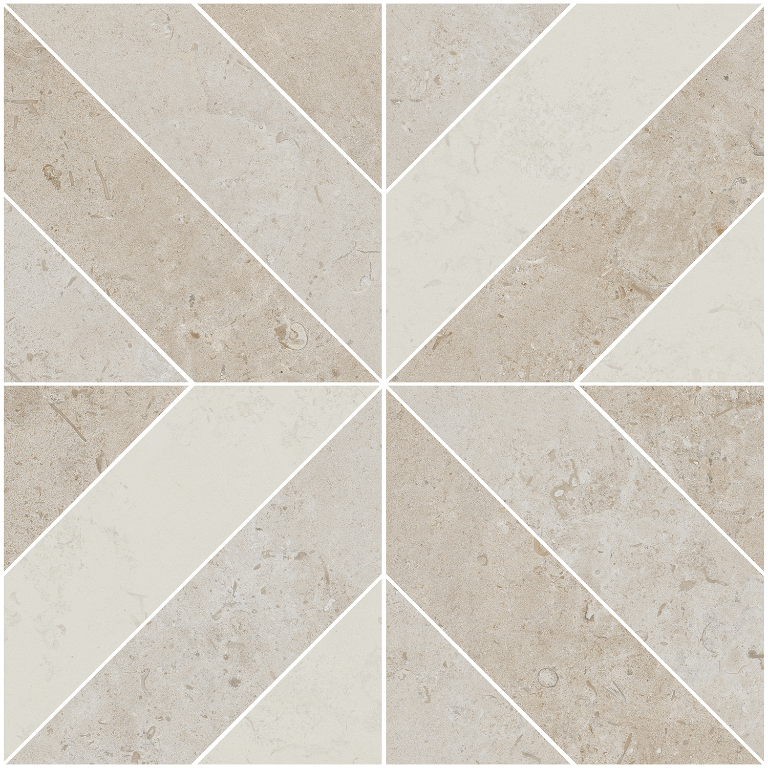 Керамический декор Про Лаймстоун ID125T бежевый матовый 60x60 (ст.арт. ID125)