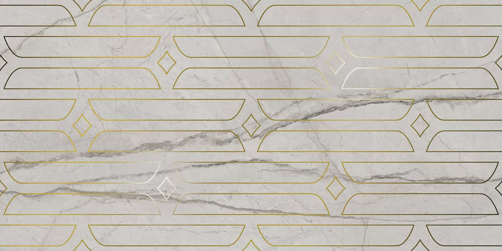 Керамический декор Kerama Marazzi Ифран серый светлый глянцевый обрезной 60x119,5x0,9