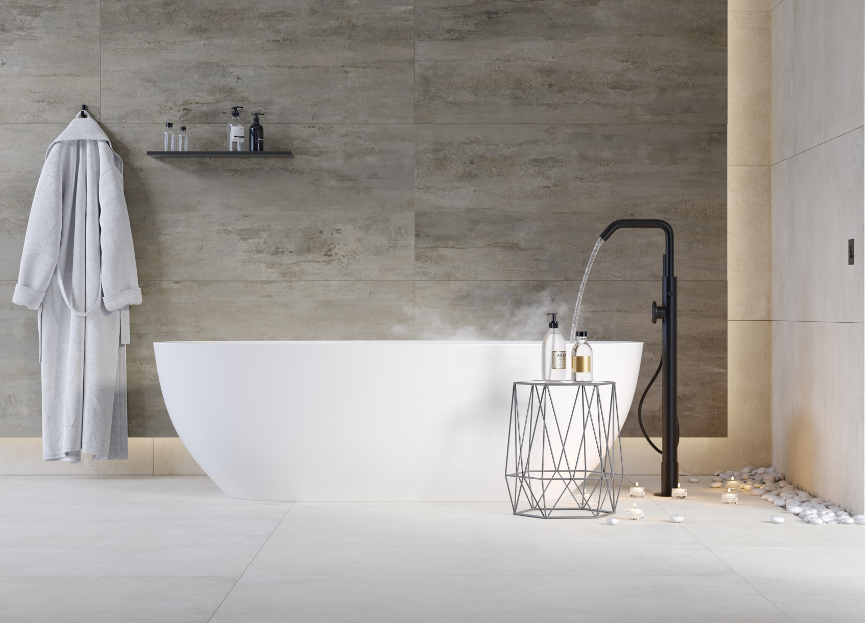 Керамический гранит Kerranova Elevator серо-бежевый K-2011/MR матовый 60х60