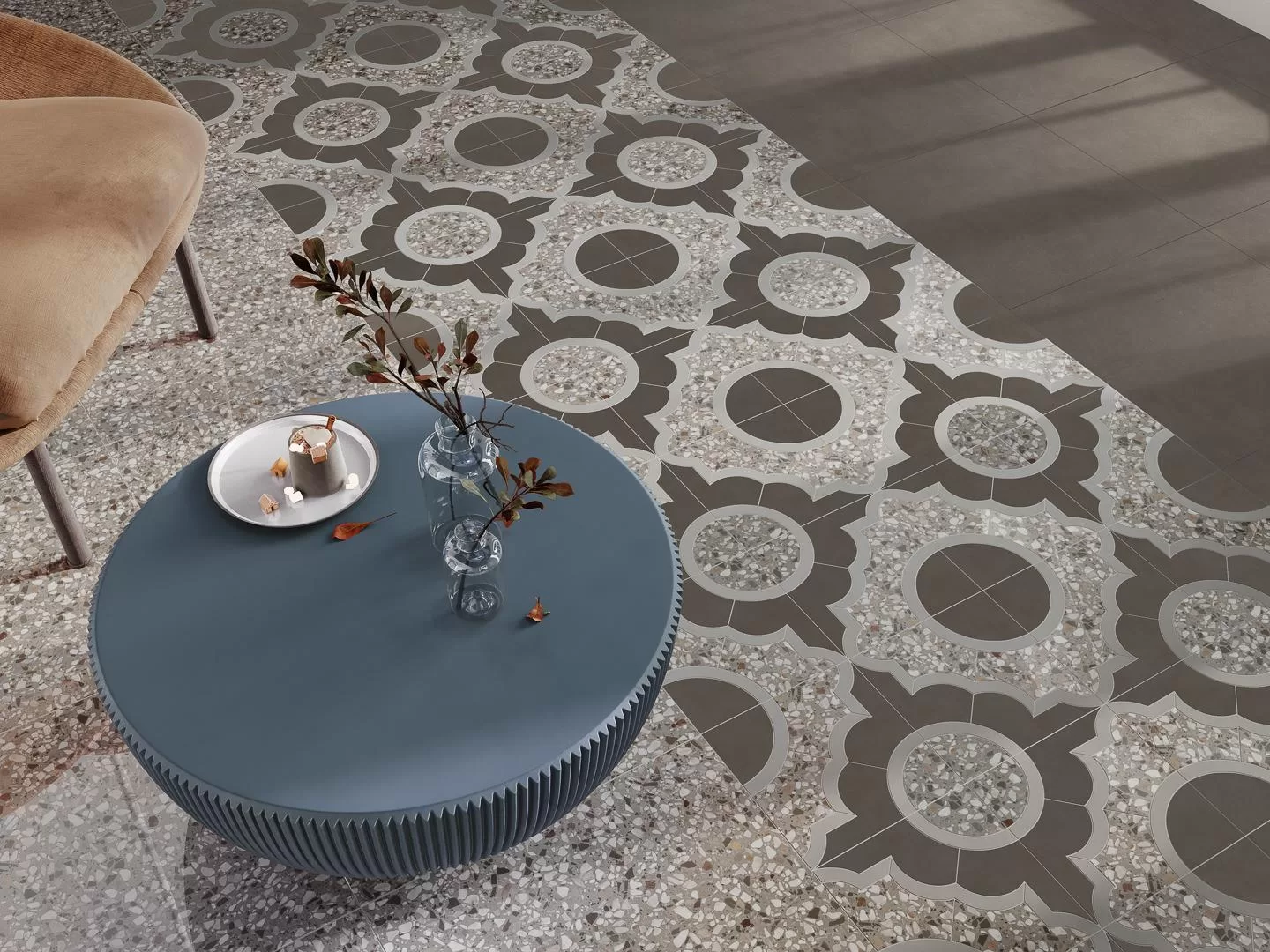 Керамический гранит Kerama Marazzi Бричиола SG653522R серый лаппатированный обрезной 60х60